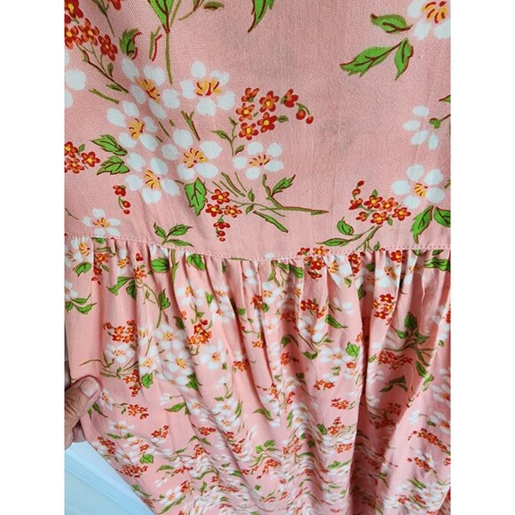 Floral Pink Sleeveless Dress - Picture 6 of 7